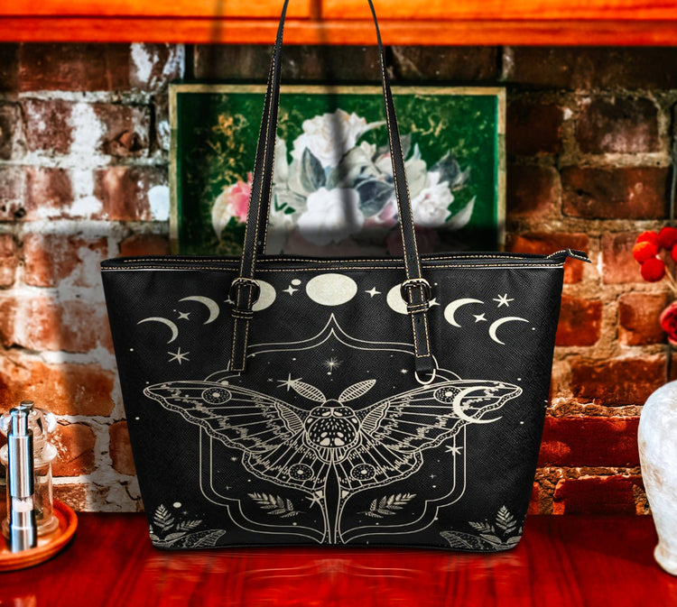hippieartzone Bag - Celestial Moth Shoulder Bag.