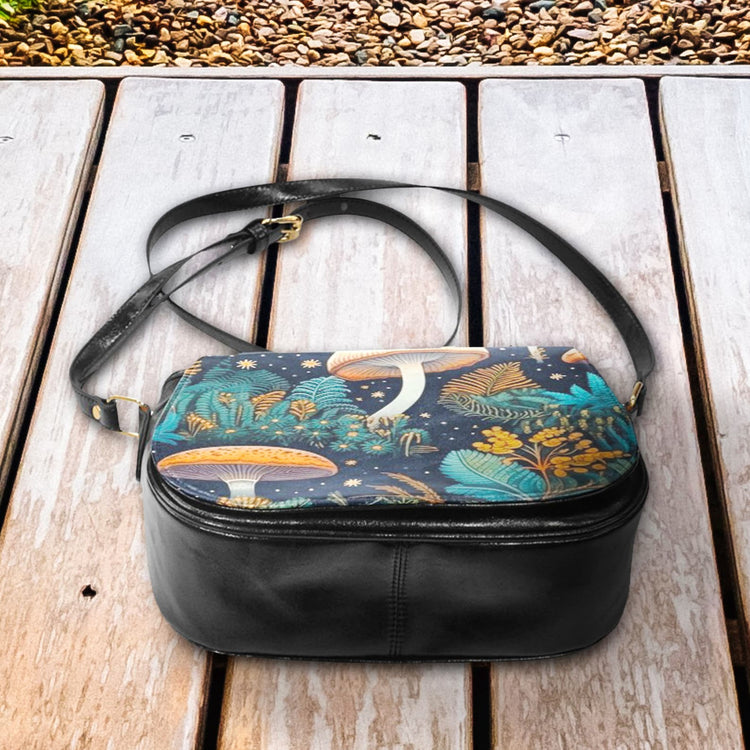 hippieartzone Bag - Cottagecore Mushroom Forest Purse.