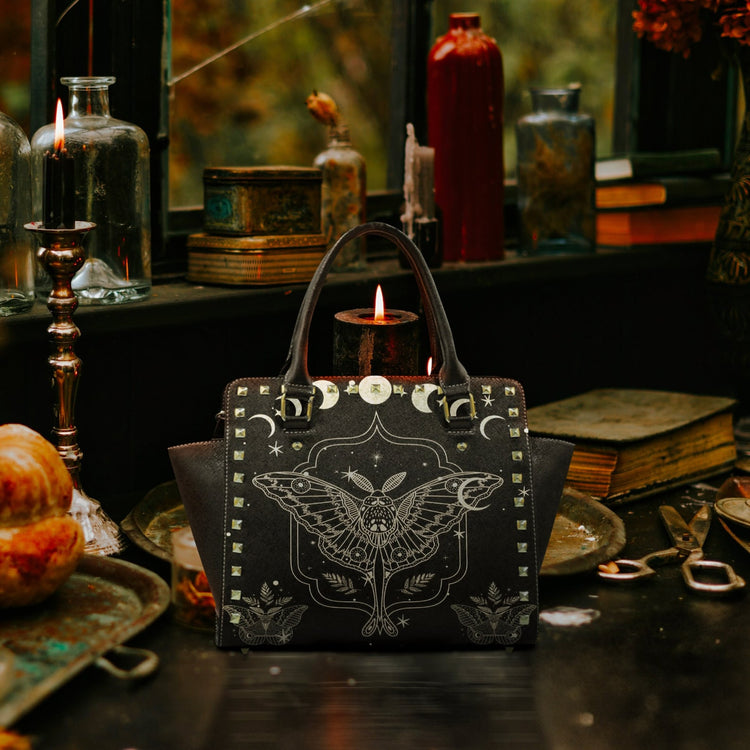 hippieartzone Bag - Moon Phase Hand Bag.
