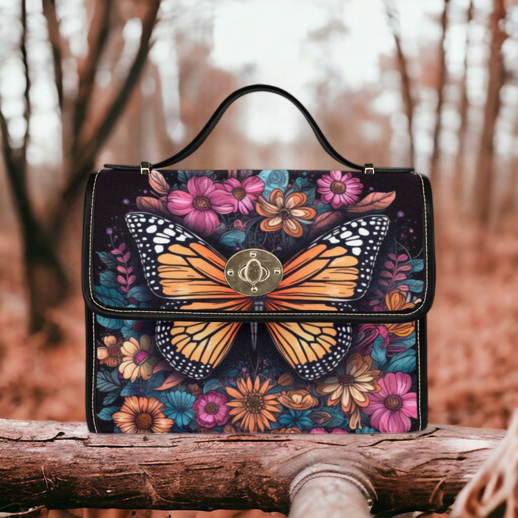 Magical Butterfly Celestial Satchel Handbag For Boho Hippie