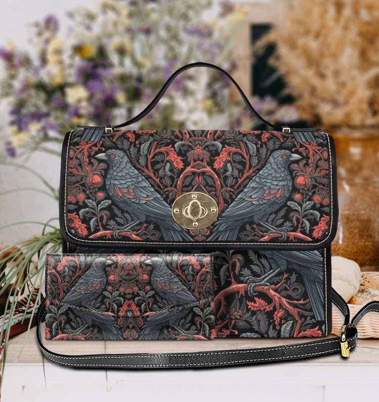 Raven Forest Witch Satchel Handbag For Boho Hippie