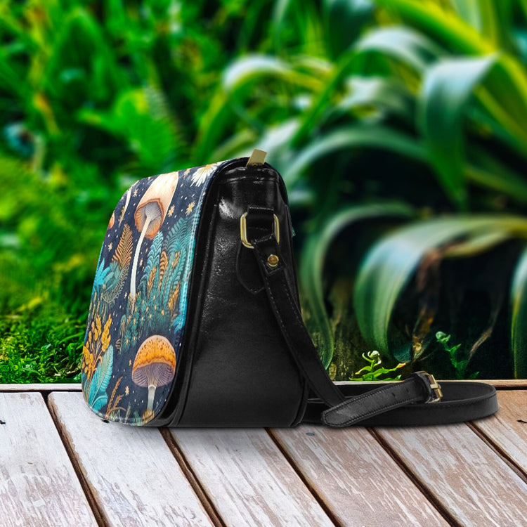hippieartzone Bag - Cottagecore Mushroom Forest Purse.