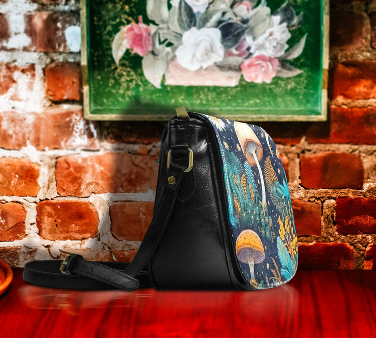 hippieartzone Bag - Cottagecore Mushroom Forest Purse.