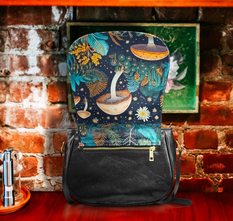 hippieartzone Bag - Cottagecore Mushroom Forest Purse.