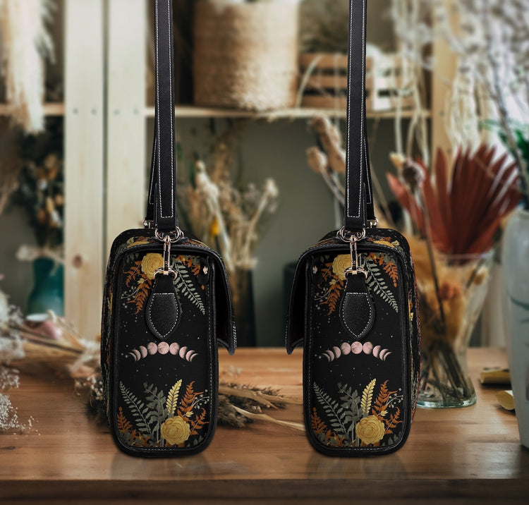 Witchy Raven Satchel Handbag For Boho Hippie