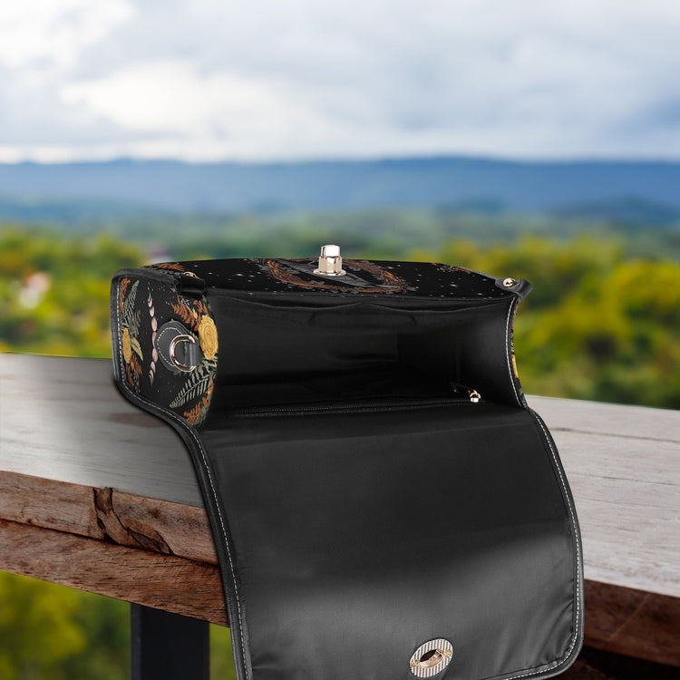 Witchy Raven Satchel Handbag For Boho Hippie