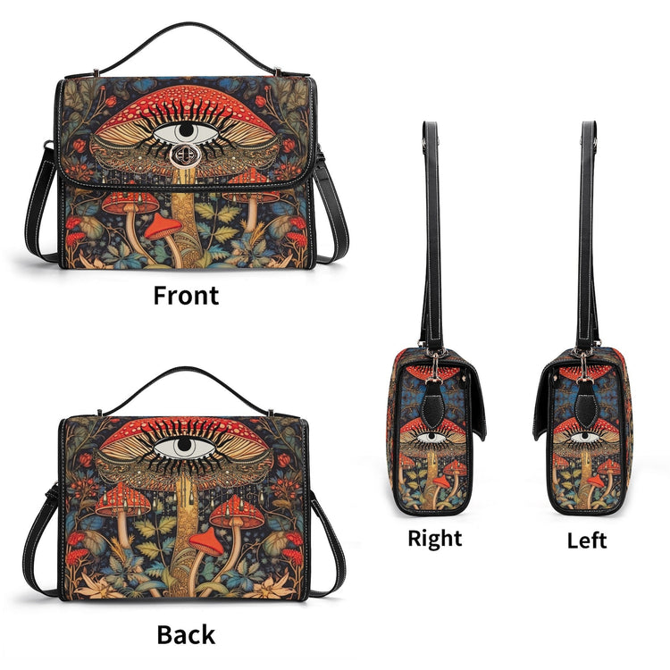 Cottagecore Mushroom Witch Satchel Handbag For Boho Hippie