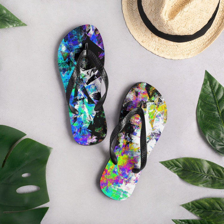 hippieartzone - Flip Flops Vaporwave Print Unisex