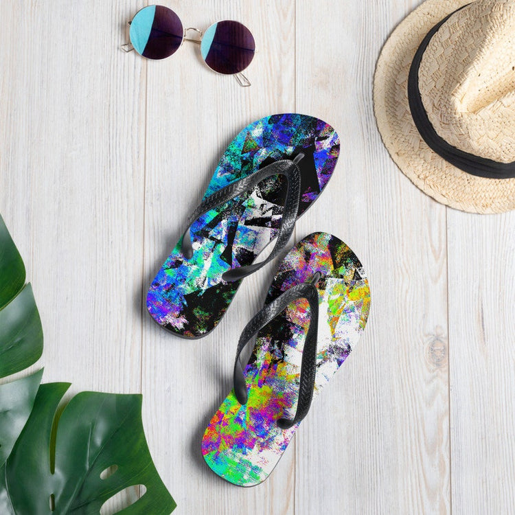 hippieartzone - Flip Flops Vaporwave Print Unisex