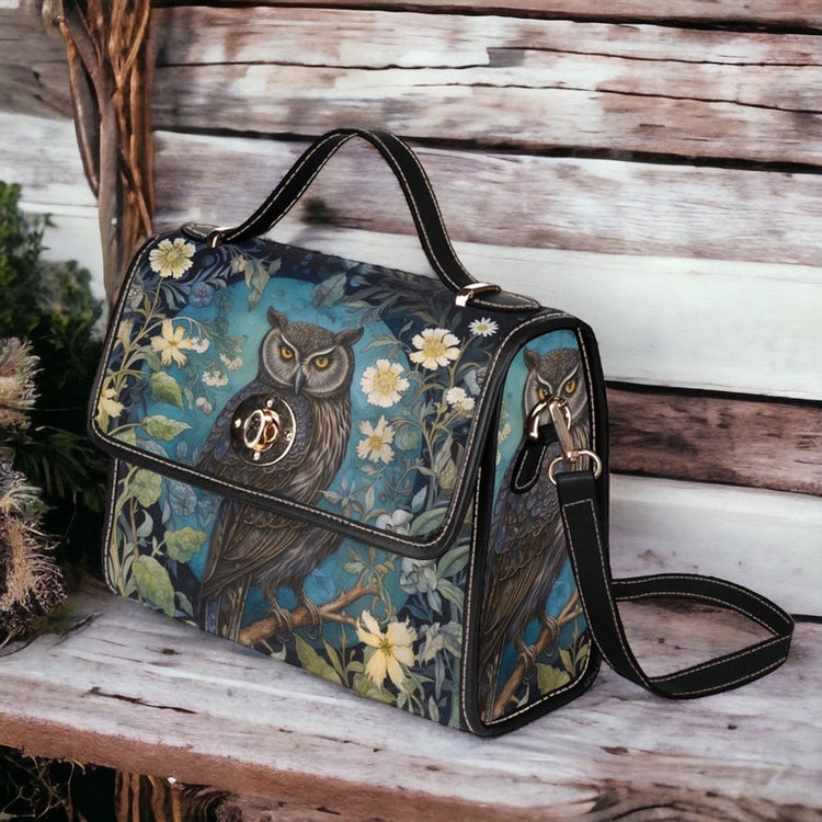 Cottagecore Majestic Owl Satchel Handbag For Boho Hippies