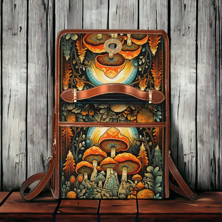 Retro Mushroom Cottagecore Forestcore Satchel Handbag For Boho Hippies