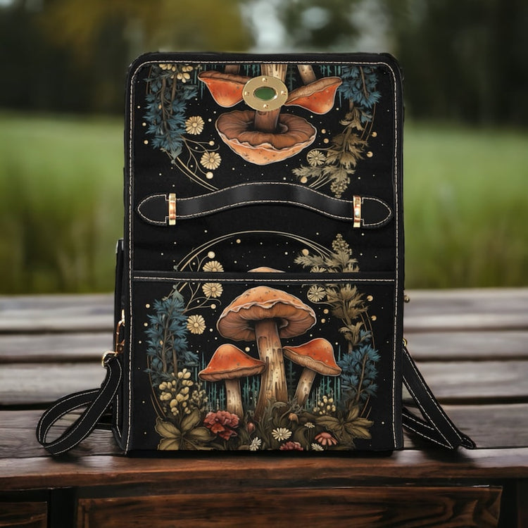 Cottagecore Witch Mushroom Moon Satchel Handbag For Boho Hippies