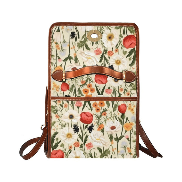 Cottagecore Wildflowers Botanical Witchy Satchel Bag For Boho Hippie