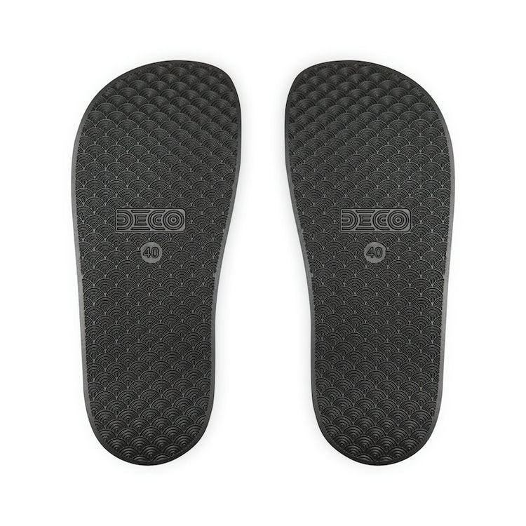 hippieartzone - Sky Plaid Harvest Women's PU Slide Sandals.
