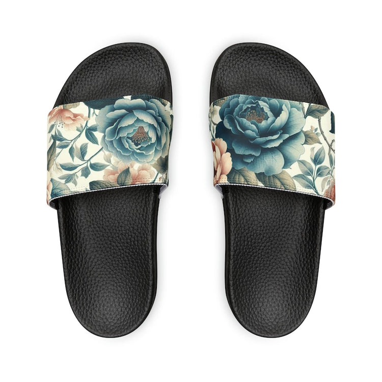 hippieartzone - Floral Camelia Women's PU Slide Sandals