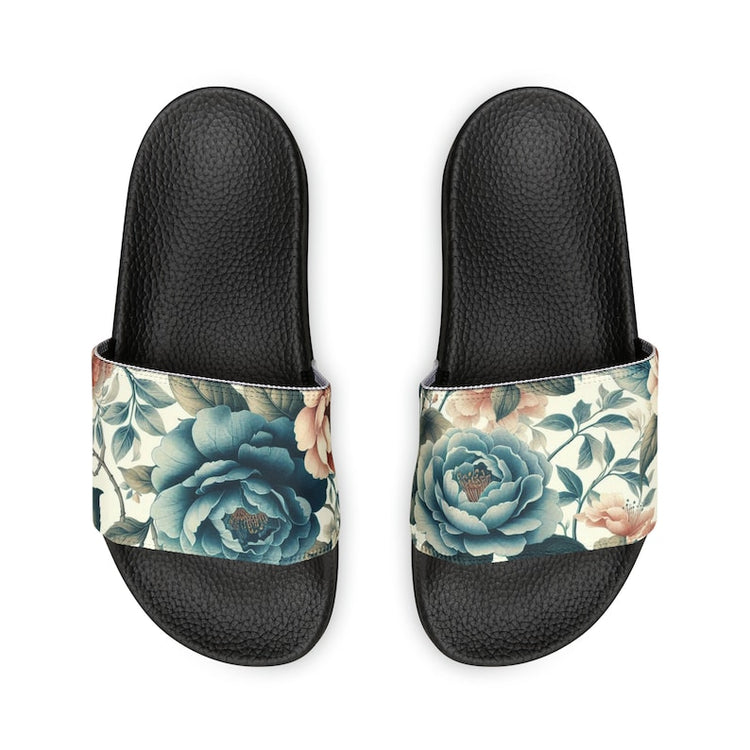 hippieartzone - Floral Camelia Women's PU Slide Sandals