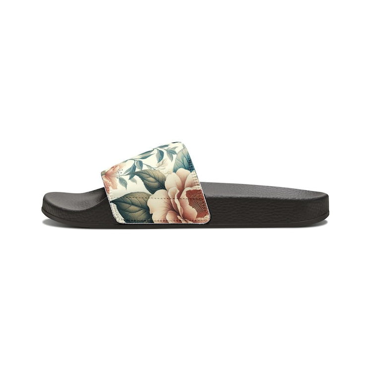 hippieartzone - Floral Camelia Women's PU Slide Sandals