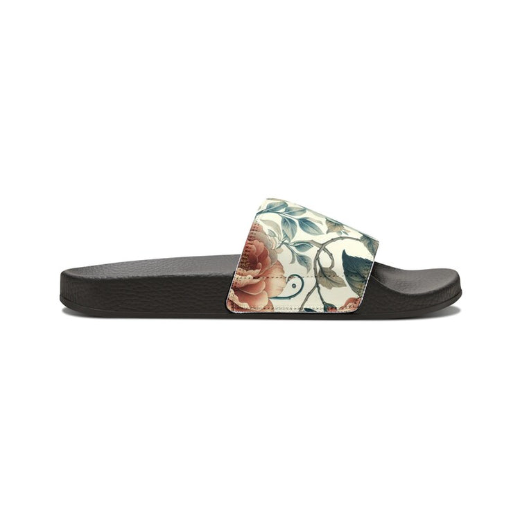 hippieartzone - Floral Camelia Women's PU Slide Sandals