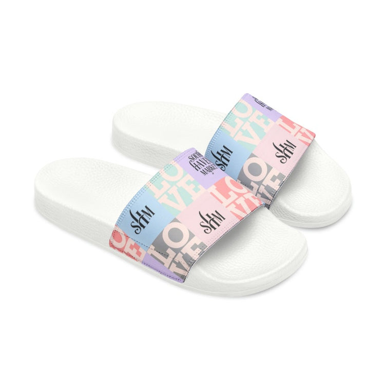 hippieartzone - Branded Pastel SHM Women's PU Slide Sandals