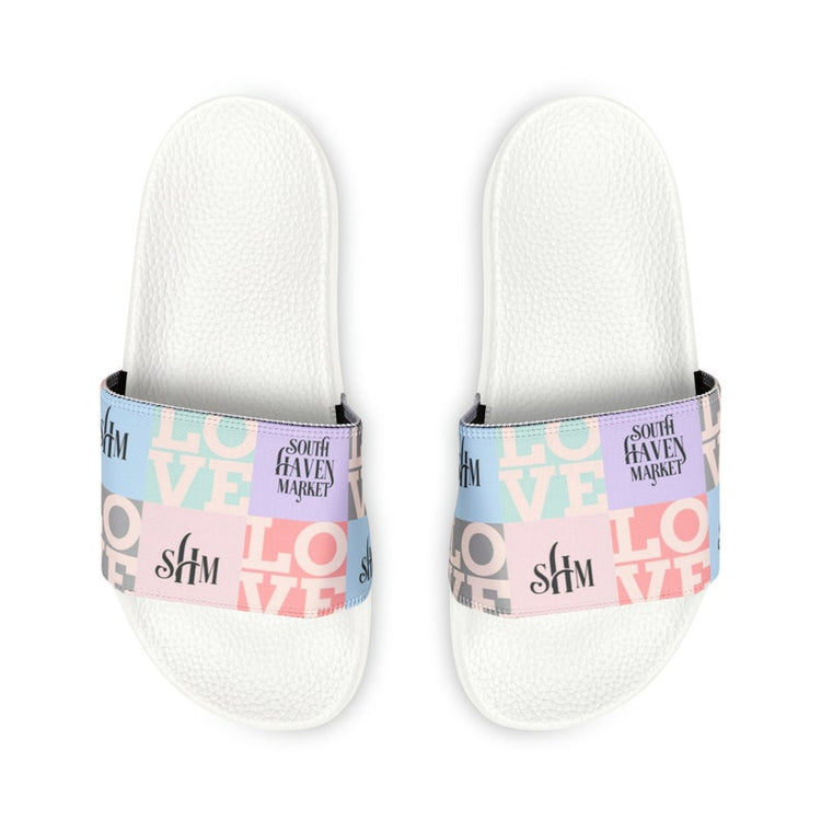 hippieartzone - Branded Pastel SHM Women's PU Slide Sandals