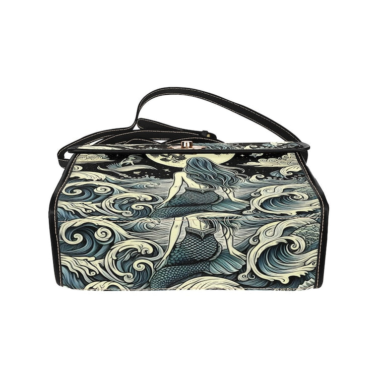 Mermaidcore Vintage Style Canvas Fantasy Satchel Bag For Hippie