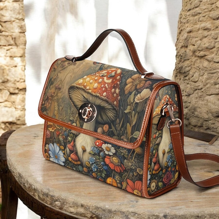 Cute Cottagecore Witch Mushroom Satchel Handbag For Boho Hippies