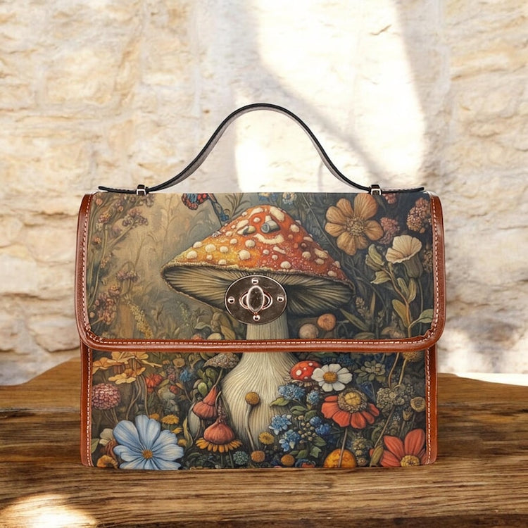 Cute Cottagecore Witch Mushroom Satchel Handbag For Boho Hippies