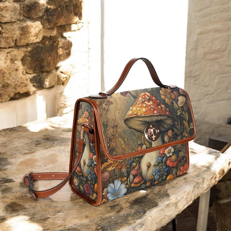Cute Cottagecore Witch Mushroom Satchel Handbag For Boho Hippies