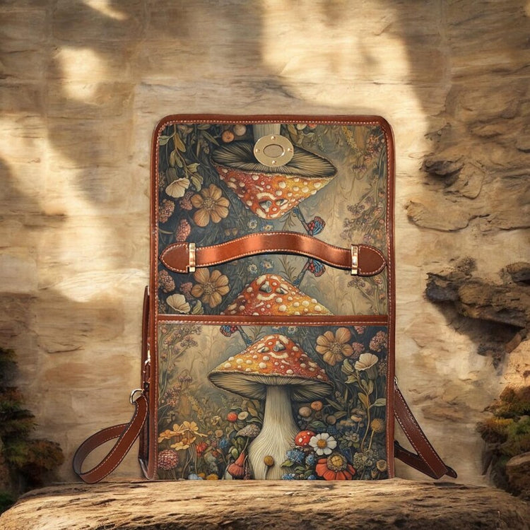 Cute Cottagecore Witch Mushroom Satchel Handbag For Boho Hippies
