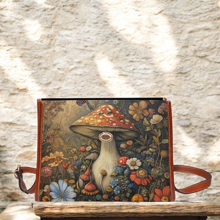 Cute Cottagecore Witch Mushroom Satchel Handbag For Boho Hippies