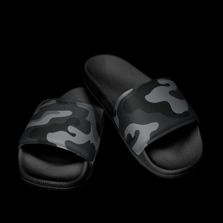 hippieartzone - Men’s Grey Camo slides Camo Slides