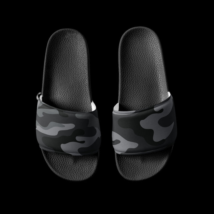 hippieartzone - Men’s Grey Camo slides Camo Slides