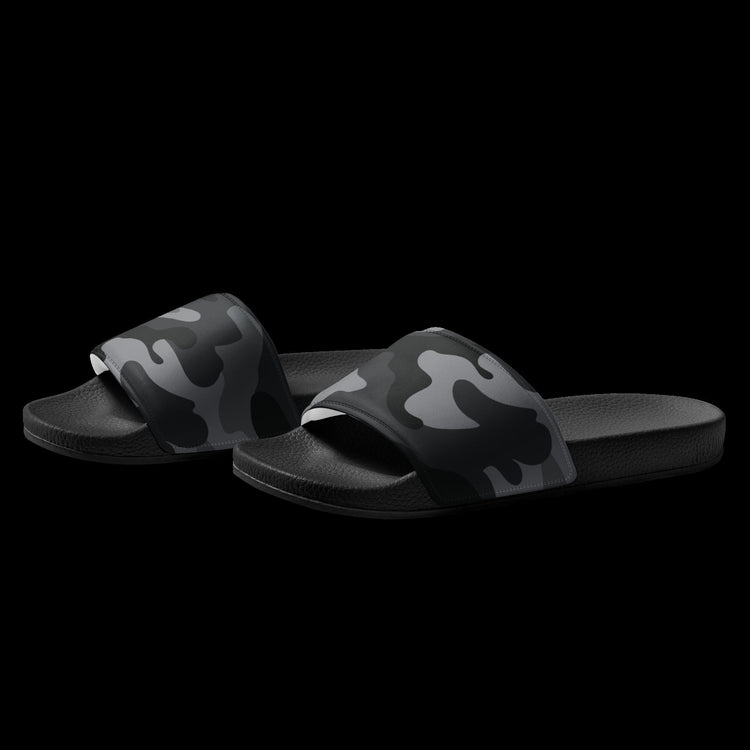 hippieartzone - Men’s Grey Camo slides Camo Slides