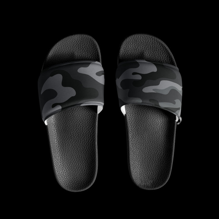 hippieartzone - Men’s Grey Camo slides Camo Slides