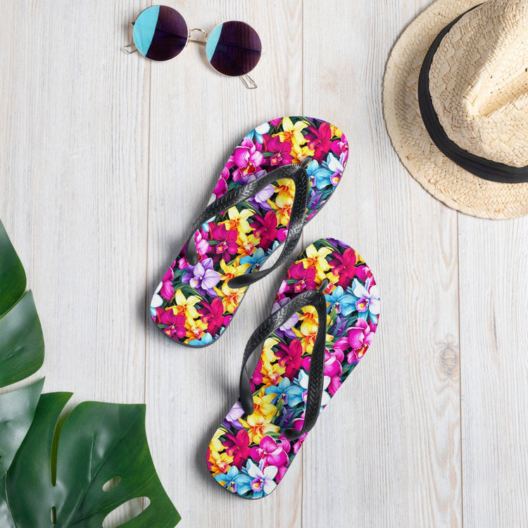 hippieartzone - Colorful Orchid Flip Flops