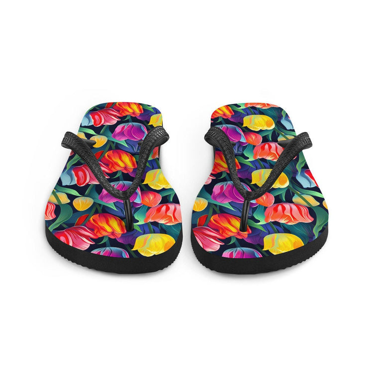 hippieartzone - Multicolor Tulip Flip Flops