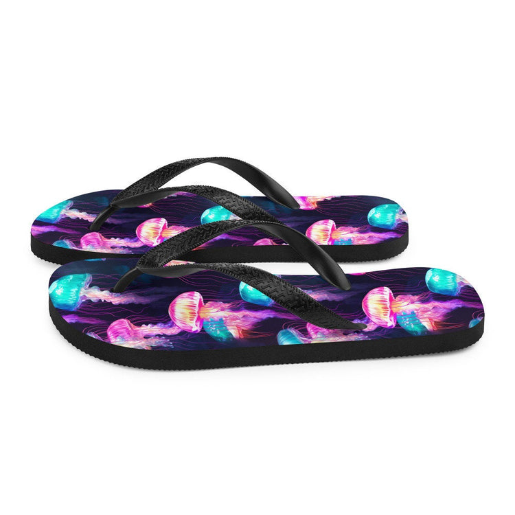 hippieartzone - Iridescent Jellyfish Flip Flops