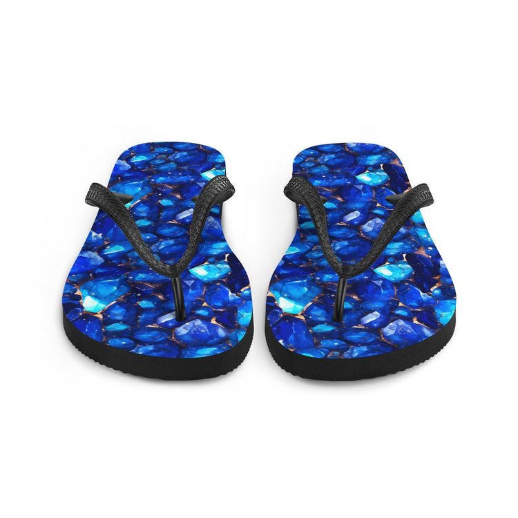 hippieartzone - Lapis Gemstone Pattern Flip Flops