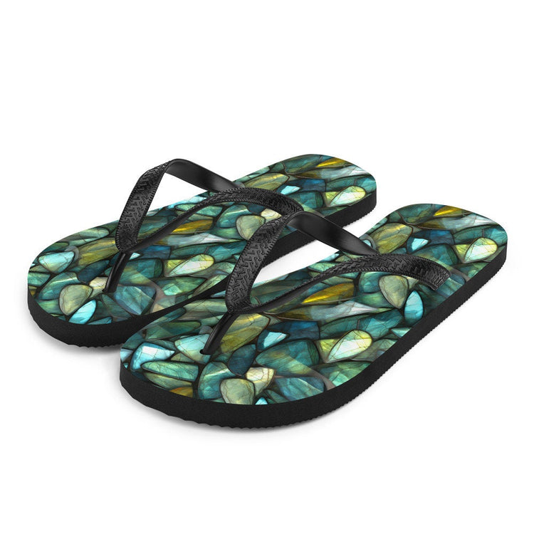 hippieartzone - Labradorite Summer Flip Flops
