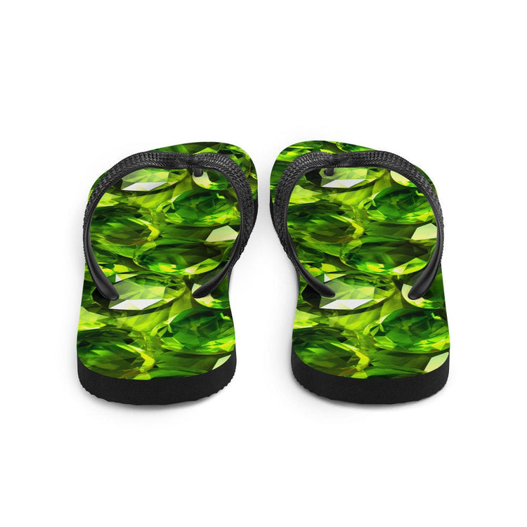 hippieartzone - Sun-Kissed Peridot Flip Flops