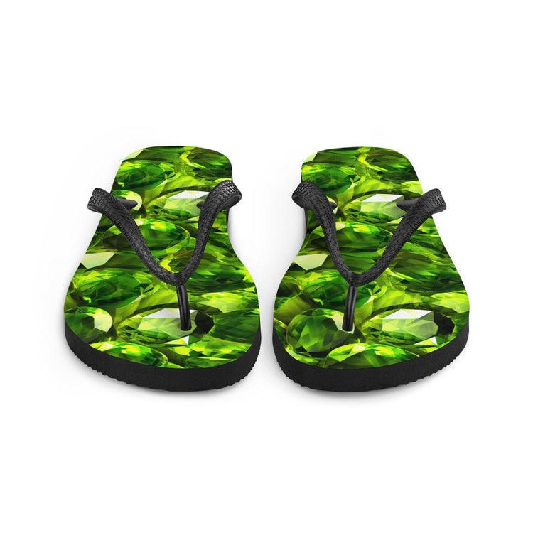 hippieartzone - Sun-Kissed Peridot Flip Flops