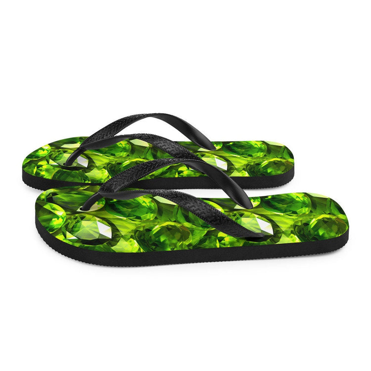 hippieartzone - Sun-Kissed Peridot Flip Flops