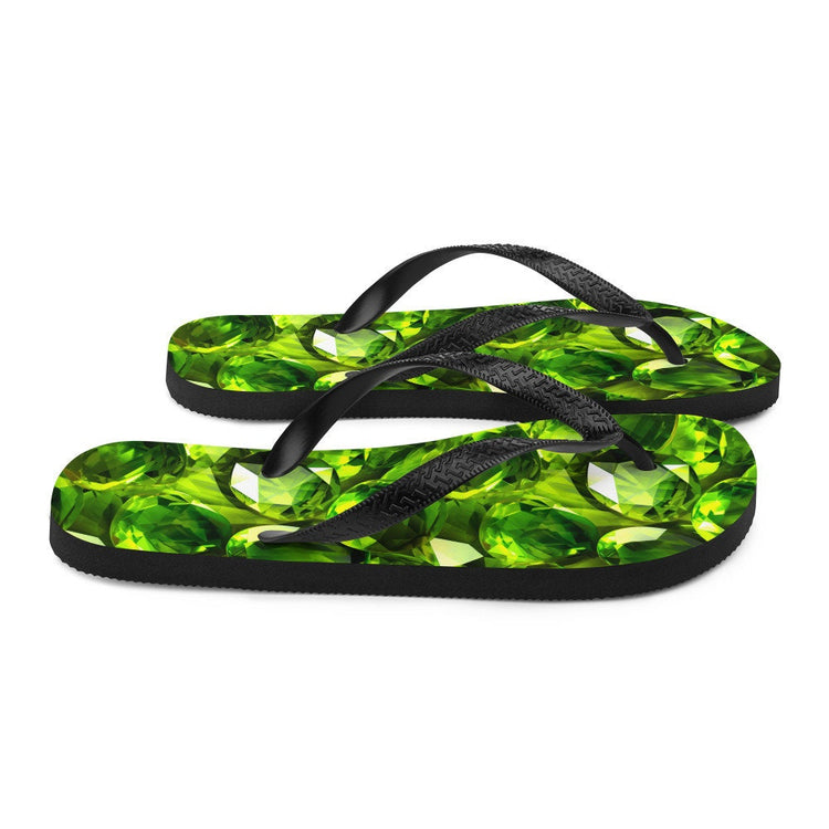 hippieartzone - Sun-Kissed Peridot Flip Flops
