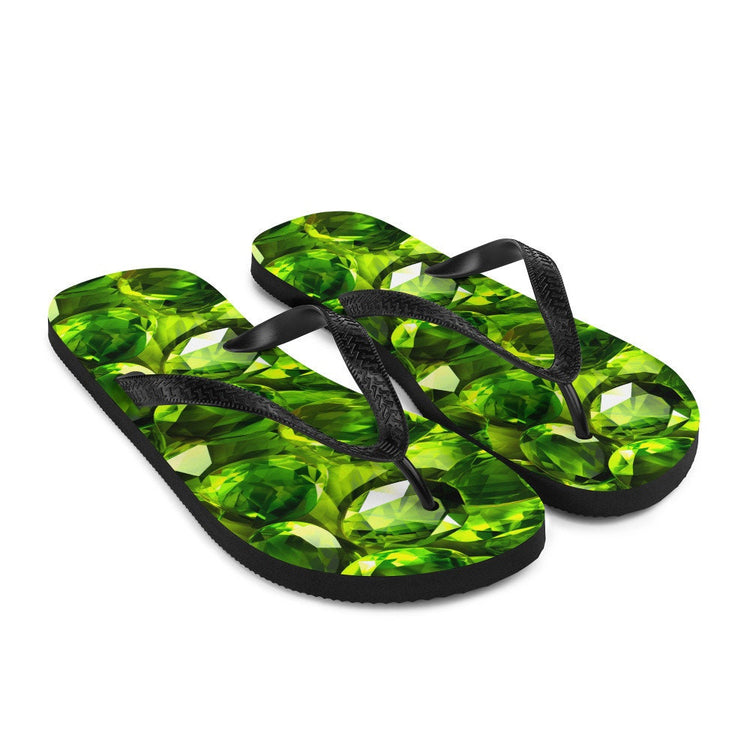hippieartzone - Sun-Kissed Peridot Flip Flops