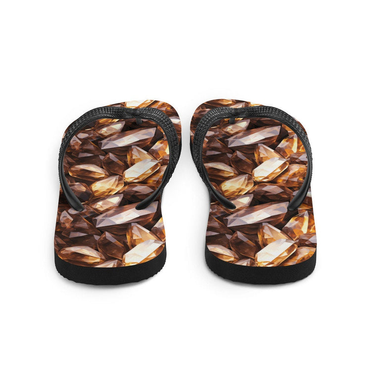 hippieartzone - Celestial Smoky Quartz Summer Flip Flops