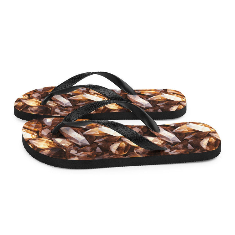 hippieartzone - Celestial Smoky Quartz Summer Flip Flops