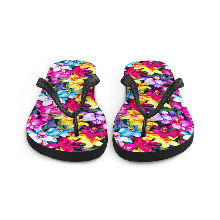 hippieartzone - Colorful Orchid Flip Flops