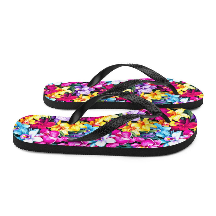hippieartzone - Colorful Orchid Flip Flops