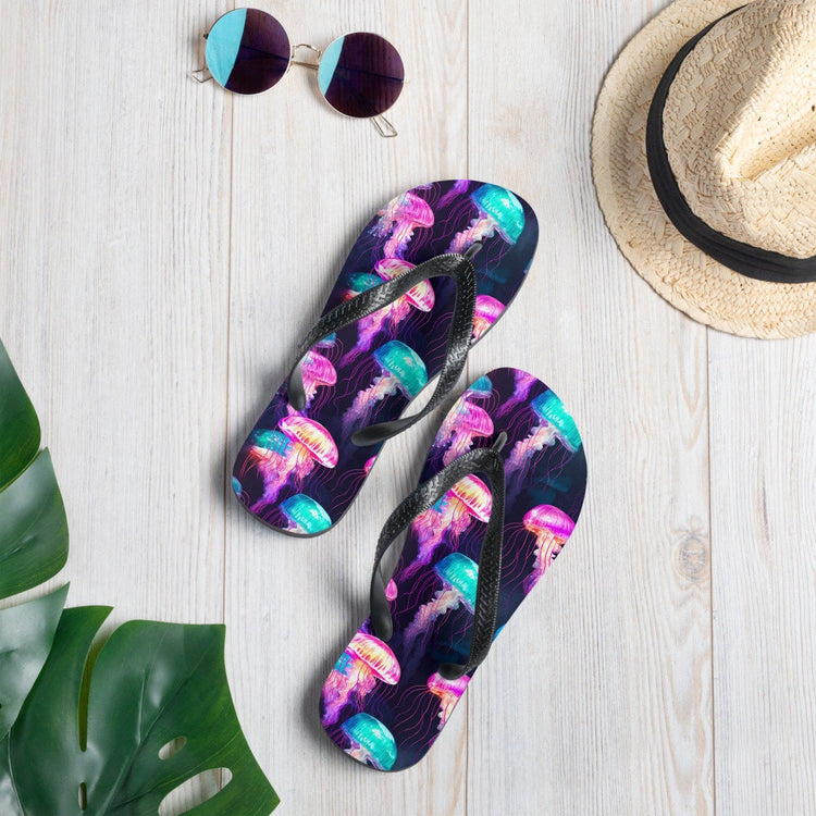 hippieartzone - Iridescent Jellyfish Flip Flops