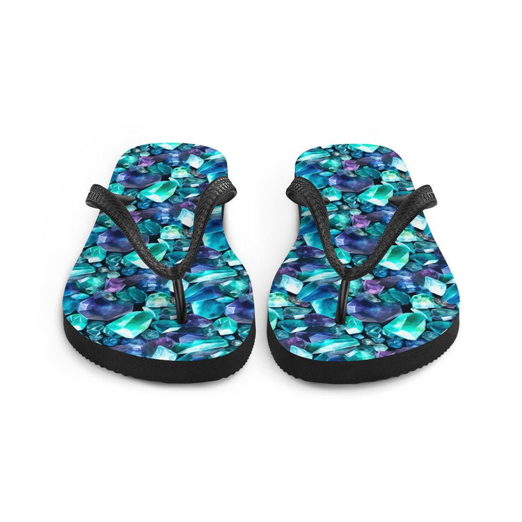 hippieartzone - Fluorite Gemstone Pattern Flip Flops